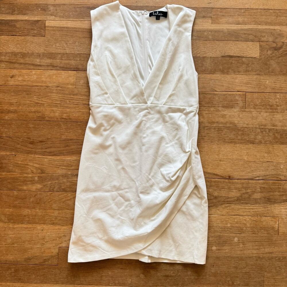Lulus Ivory sleeveless cocktail mini dress size large L
b38
